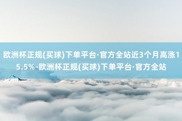 欧洲杯正规(买球)下单平台·官方全站近3个月高涨15.5%-欧洲杯正规(买球)下单平台·官方全站