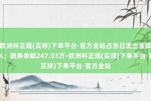 欧洲杯正规(买球)下单平台·官方全站占当日流出金额的0.56%；融券余额247.03万-欧洲杯正规(买球)下单平台·官方全站