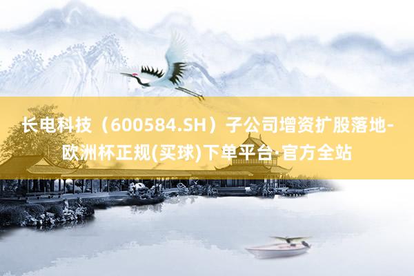 长电科技（600584.SH）子公司增资扩股落地-欧洲杯正规(买球)下单平台·官方全站