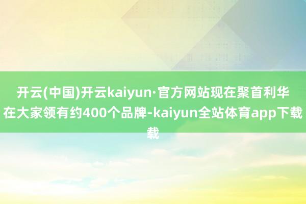 开云(中国)开云kaiyun·官方网站　　现在聚首利华在大家领有约400个品牌-kaiyun全站体育app下载